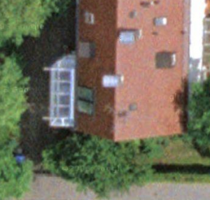Dachfenster, Google Maps, höchster Zoom
